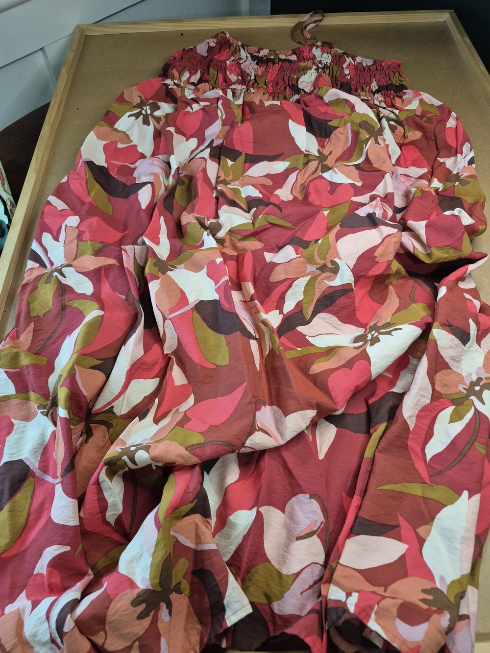 a new day Floral Maxi Skirt in Coral Pink Olive